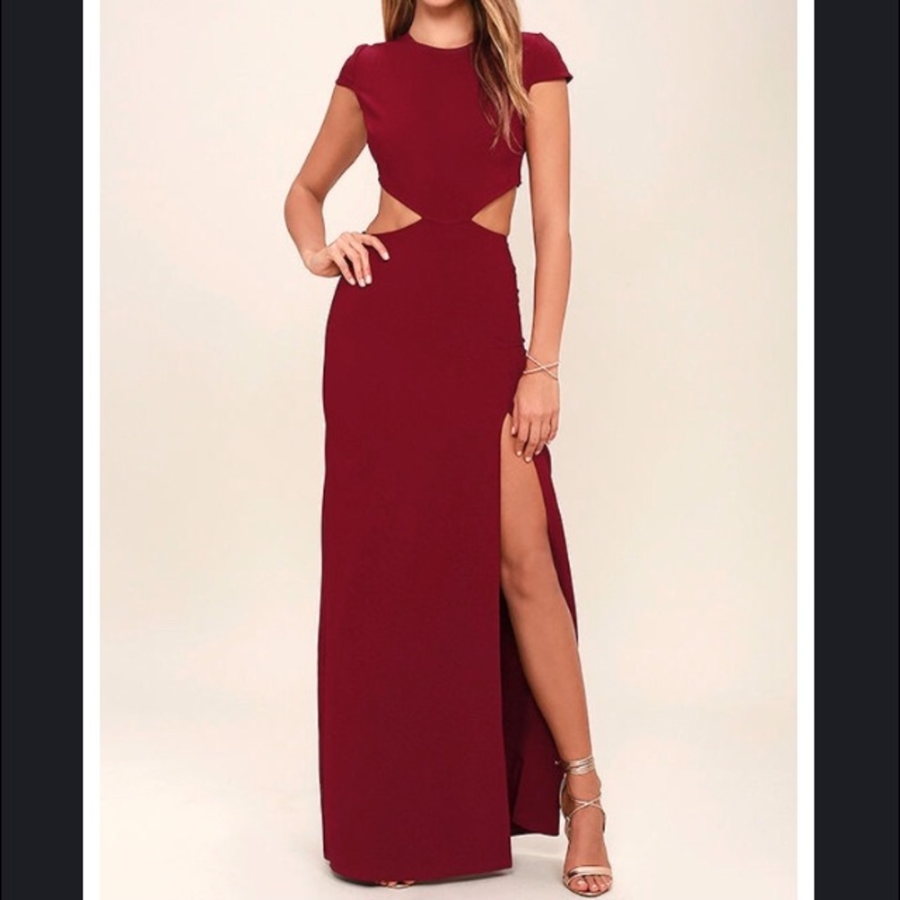Lulu's Burgundy Maxi Dress